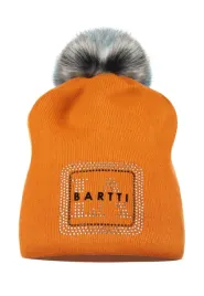 czapka-beanie-z-pomponem-damska-zimowa-pomarancz