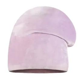 czapka-damska-welurowa-beanie-rozowa