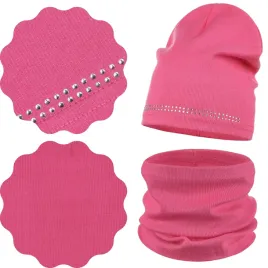 majka-komplet-dziewczecy-czapka-beanie-komin-48-52-dzety-roz-amarantowy