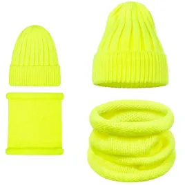 czapka-komin-tuba-zestaw-komplet-damski-10percent-welny-zielony-neon-neonowy