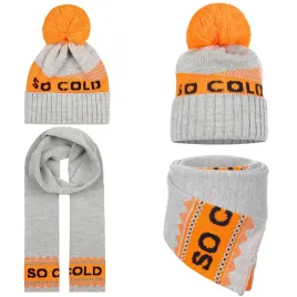szalik-czapka-komplet-damski-zimowy-kobiecy-so-cold-szary-pomarancz