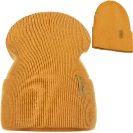 czapka-damska-kobieca-beanie-jesienna-zimowa-polska-marka-zolta-musztardowa