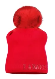 czapka-damska-beanie-z-pomponem-zimowa-czerwona