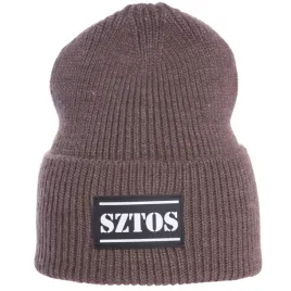 czapka-zimowa-sztos-damska-beanie-smerfetka-braz-brazowa-brazowy-kolor