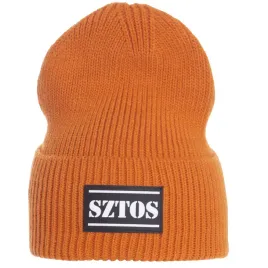 czapka-zimowa-sztos-damska-beanie-smerfetka-pomaranczowa-pomarancz-kolor