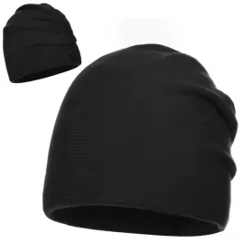 czapka-damska-10percent-welny-ciepla-beanie-bez-wzoru-zimowa-jesienna-czarna