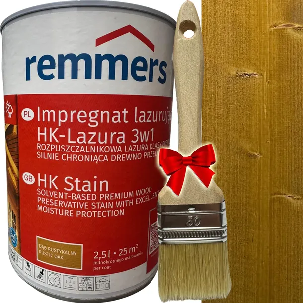 Remmers hk-lasur impregnat do drewna elewacji 2,5L Dąb rustykalny 2263