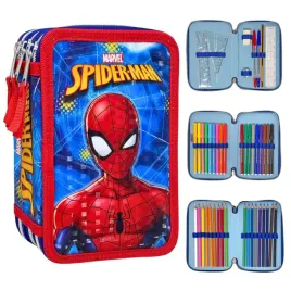 rozkladany-trzykomorowy-piornik-szkolny-z-wyposazeniem-dla-dzieci-spiderman