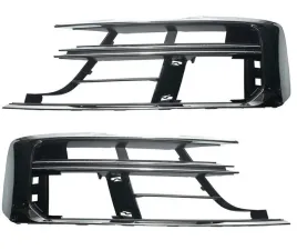 audi-a8-4n-2018-2021-atrapa-zderzaka-czarna-chrom-lewa-prawa-komplet
