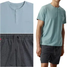 pizama-meska-atlantic-nmp-386-luzny-krotki-komplet-100percent-bawelna-xl