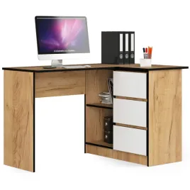 biurko-narozne-b16-124-cm-szkolne-prawe-3-szuflady-2-polki-dab-craft-biale