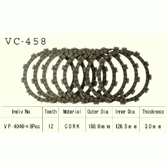 tarcze-sprzeglowe-vesrah-vc-458-stan-nowy