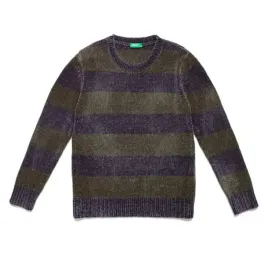 sweter-dzieciecy-benetton-klasyczny-miekki-w-paski-zielone