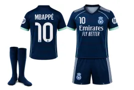 stroj-pilkarski-koszulka-spodenki-getry-mbappe-real-madryt-rozm-116-cm
