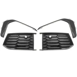 audi-a6-c8-18-s-line-atrapy-kratki-zderzaka-prawa-lewa-czarne-listwy-chrom