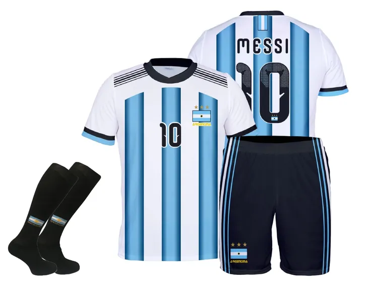 MESSI ARGENTYNA STRÓJ SPORTOWY ROZMIAR 116 + GETRY