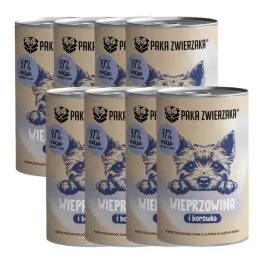 paka-zwierzaka-wieprzowina-z-borowka-karma-mokra-dla-psa-zestaw-8pak-8x400g