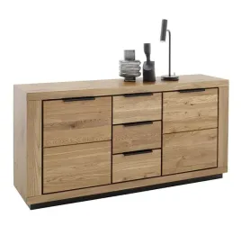 komoda-2-drzwi-z-szufladami-dab-lity-olejowany-163cm-do-salonu-ronne