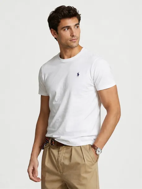 T-shirt Męski Polo Ralph Lauren 710680785001 Biały r. M