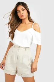 bialy-top-na-ramiaczkach-boohoo-xs