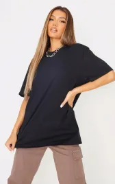 czarny-t-shirt-oversize-prettylittlething-xs