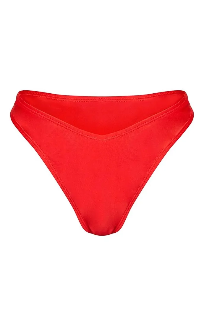 czerwony-dol-od-bikini-prettylittlething-m-stan-nowy