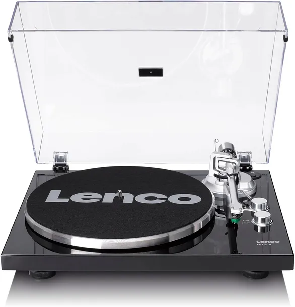 Lenco LBT-215BK Manualny Napęd paskowy, Przedwzmacniacz Bluetooth Czarny