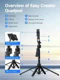 rollei-creator-quadpod-gimbal-kijek-stick-do-selfie-statyw-pilot-stan-nowy-model-easy-creator