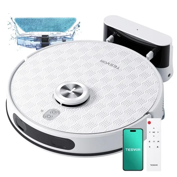 ROBOT SPRZĄTAJĄCY ODKURZACZ WIFI HEPA TESVOR S8 PRO SMART LASER MOP 8000Pa
