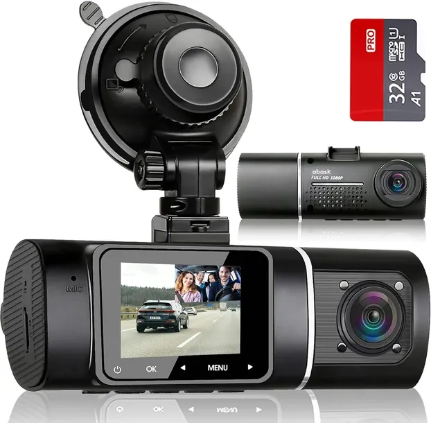 KAMERA SAMOCHODOWA WIDEOREJESTRATOR KAMERA PODWÓJNA REJESTRATOR FULL HD