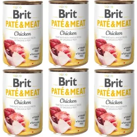 brit-pate-and-meat-chicken-pakiet-6x400g-karma-mokra-dla-psa-z-kurczakiem
