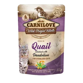 carnilove-cat-pouch-quailanddendelion-sterilized-85g-karma-mokra-dla-kotow
