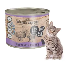 mokra-karma-pokarm-dla-kota-kurczak-kaczka-200g-wiejska-zagroda-bez-zboz