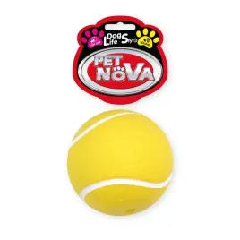 zabawka-dla-psa-pilka-z-piszczalka-tenisowa-7cm-zolta-pet-nova