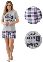 pizama-damska-bawelna-drink-coffee-kratka-szara-l