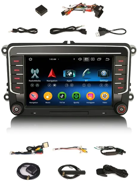 RADIO 2DIN NAWIGACJA ANDROID VW GOLF 5 V 6 VI SCIROCCO 4 GB DSP CARPLAY LTE