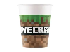 kubki-papierowe-minecraft-urodziny-dla-dziecka-200ml-zestaw-8-sztuk-procos