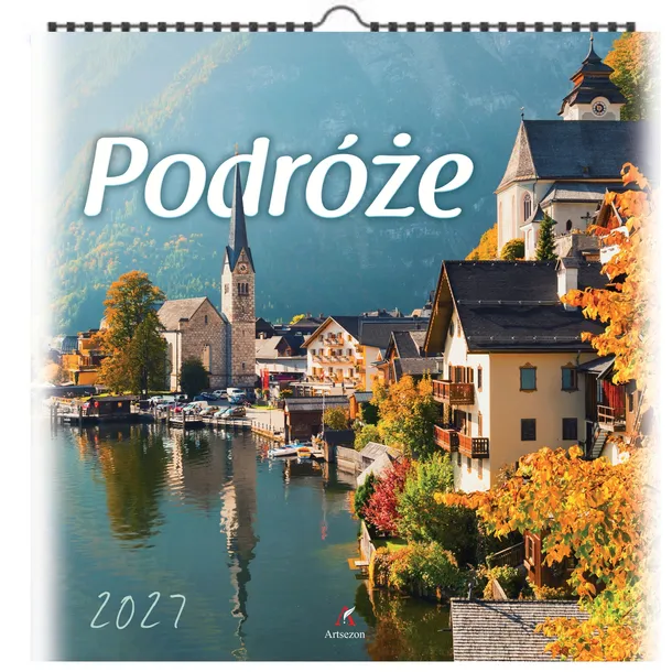 KALENDARZ PODRÓŻE 2027 33x33 cm WIELOPLANSZOWY ŚCIENNY Na Spirali