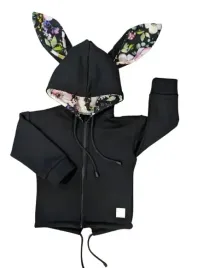 bluza-parka-krolik-czarna-z-kwiatami-rozmiar-80