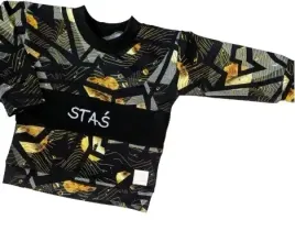 bluza-geometria-miodowo-czarna-z-imieniem-rozmiar-146