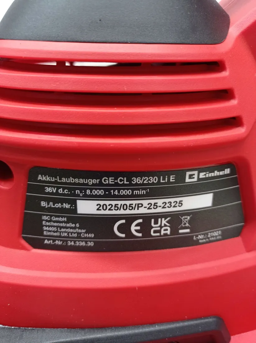 odkurzacz-do-lisci-einhell-ge-cl-36-230-li-e-solo-stan-powystawowy