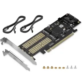 adapter-3x-dysk-m-2-sata-nvme-msata-pci-e-x16