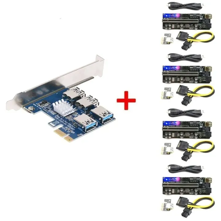 adapter-pci-e-usb-riser-splitter-4x-riser-010s