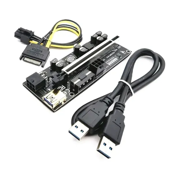 adapter-pci-e-usb-riser-splitter-4x-riser-010s-liczba-rdzeni-procesora-nie-dotyczy