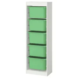 ikea-trofast-regal-bialy-5-pojemnikow-zielonych