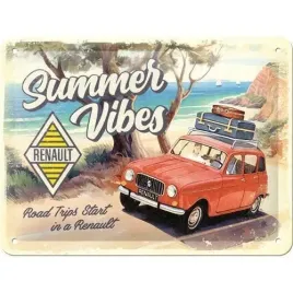 tablica-szyld-renault-4-summer-vibes-metal-prezent-15x20