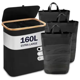 youdenova-kosz-na-pranie-160l-3-przegrody-bambus-czarny