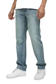 boohooman-meskie-jeansy-proste-niebieskie-z-przetarciami-bawelna-34r-z3a
