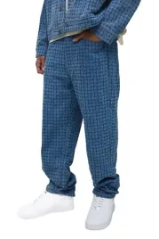boohooman-meskie-jeansy-proste-niebieskie-wzor-melanz-dlugie-34r-z3a