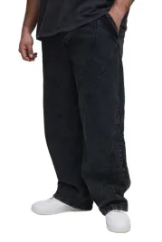 boohooman-meskie-jeansy-plus-size-czarne-z-przetarciami-i-szwami-40-z3a